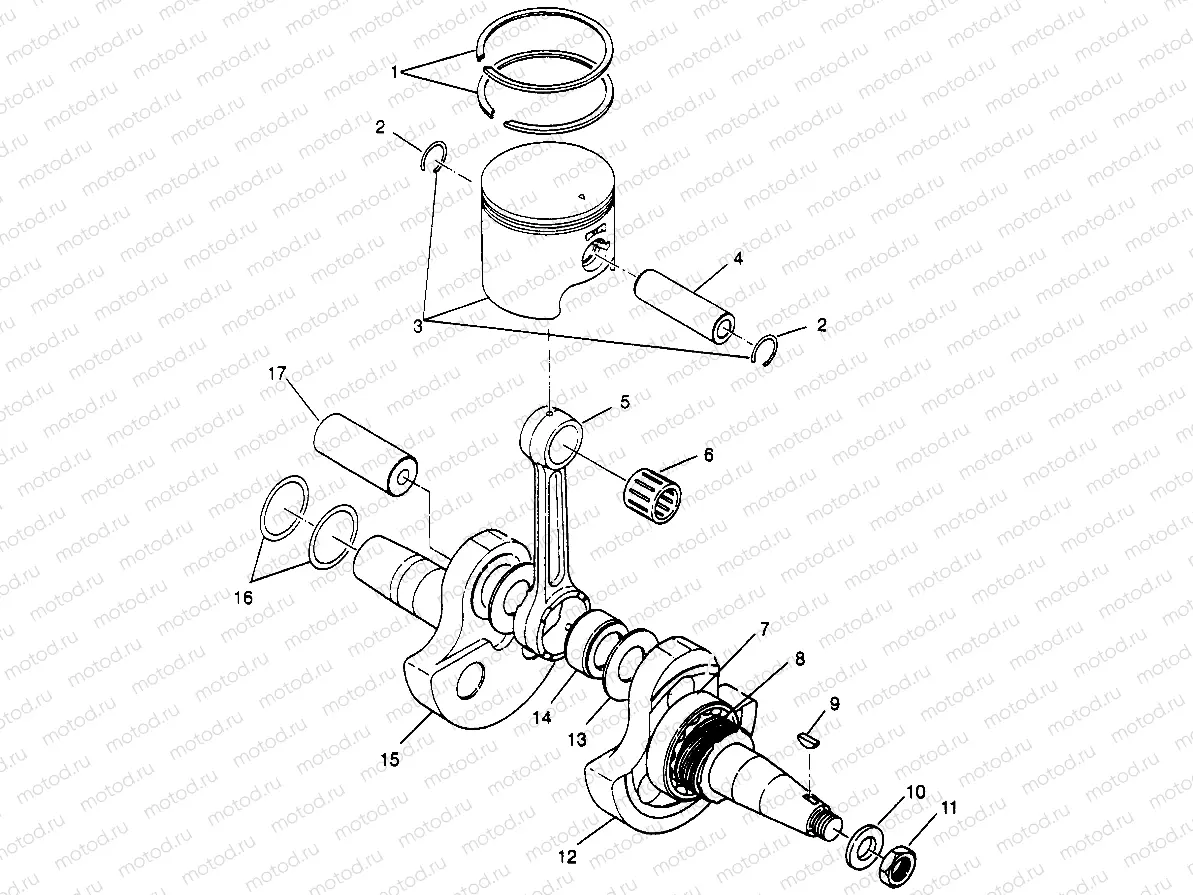 CRANKSHAFT and PISTON (300) XPRESS 300 W969530 (4935923592D003) | CRANKSHAFT and PISTON (300) XPRESS 300 W969530 (4935923592D003)