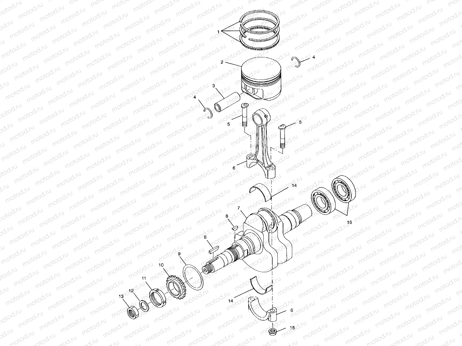 CRANKSHAFT and PISTON - A00AA32AB (4960076007C012) | CRANKSHAFT and PISTON - A00AA32AB (4960076007C012)