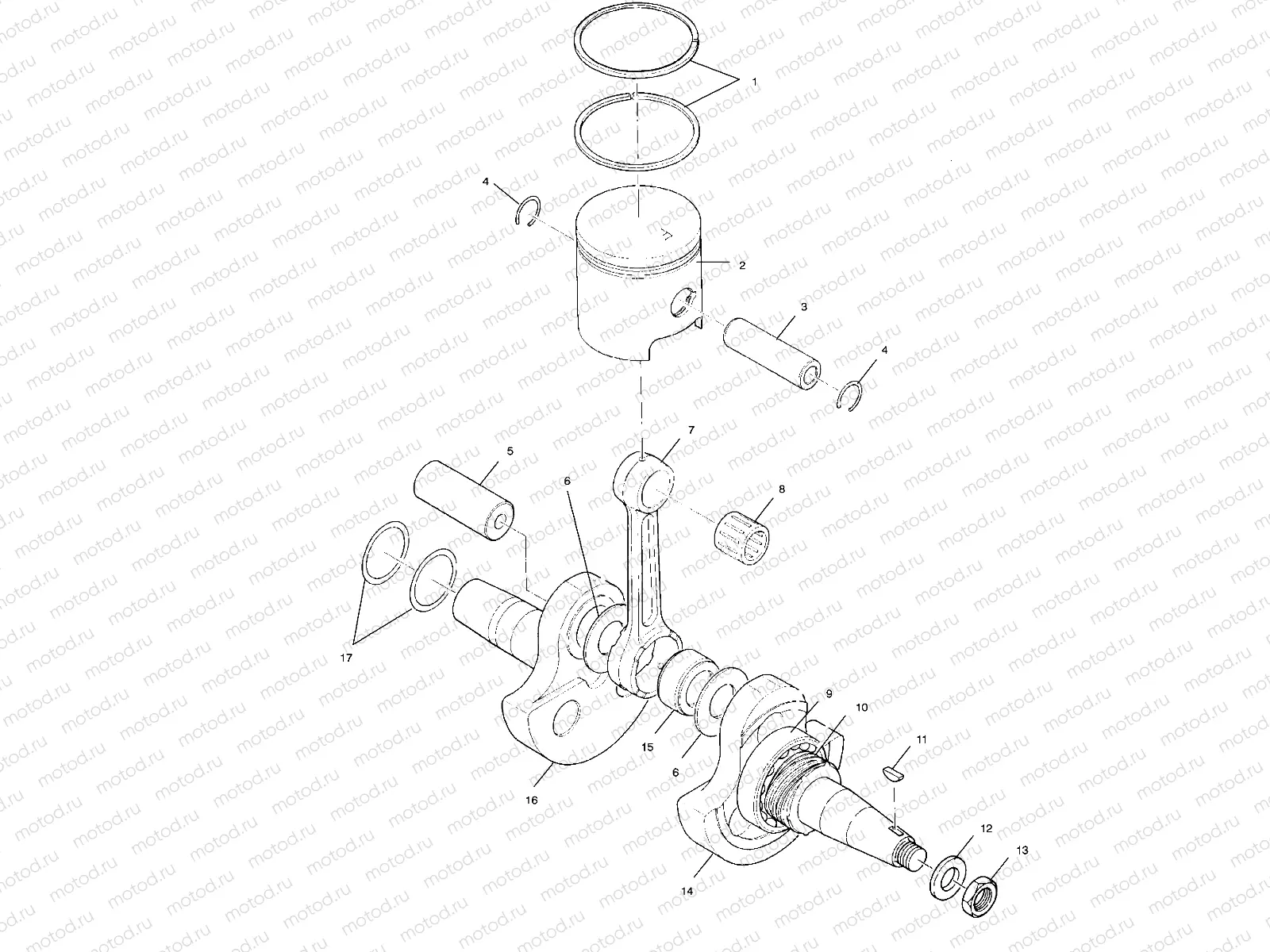 CRANKSHAFT and PISTON - A00BA25CA (4954825482C010) | CRANKSHAFT and PISTON - A00BA25CA (4954825482C010)