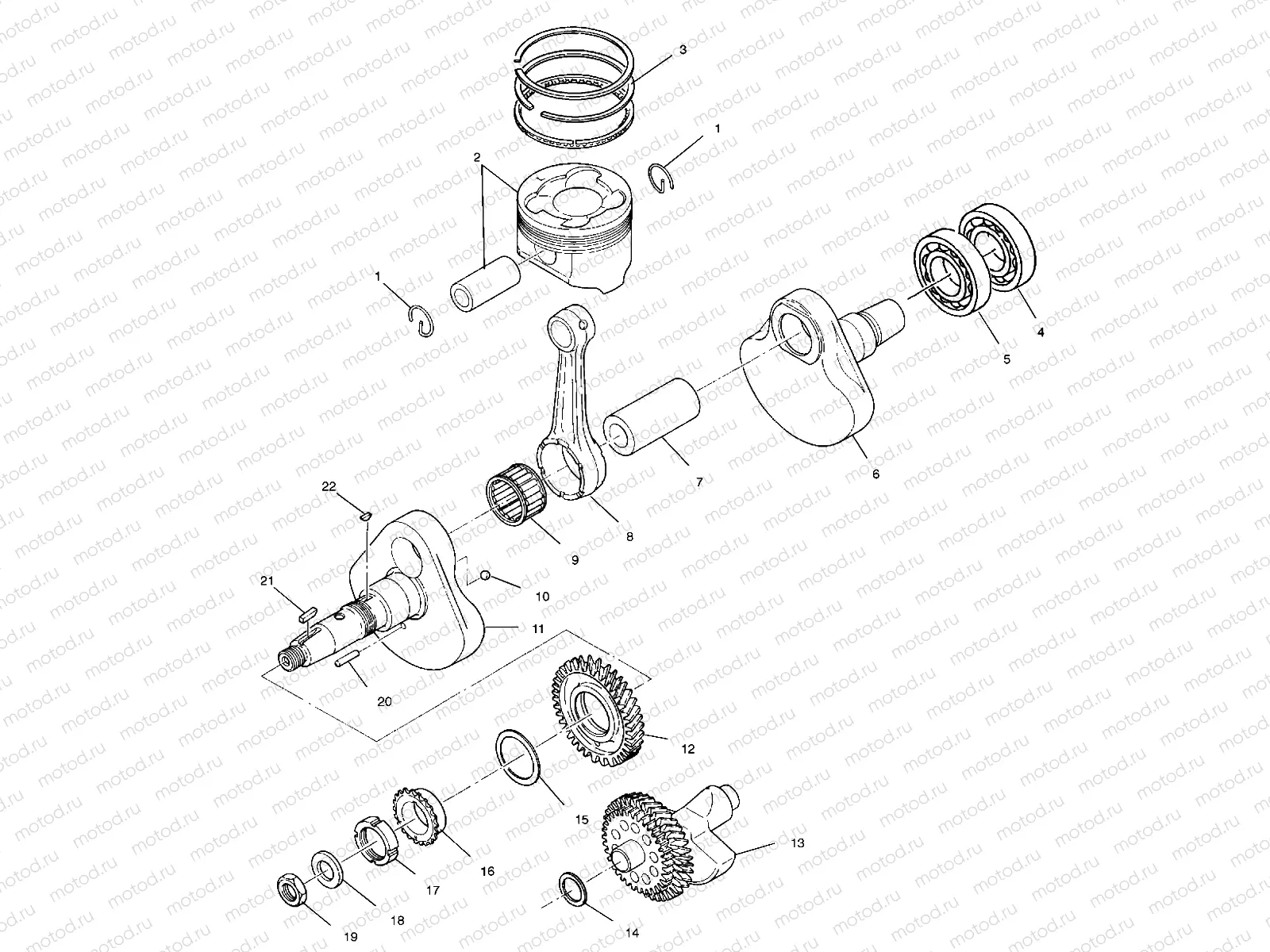 CRANKSHAFT and PISTON - A00BG50AA (4954855485D007) | CRANKSHAFT and PISTON - A00BG50AA (4954855485D007)