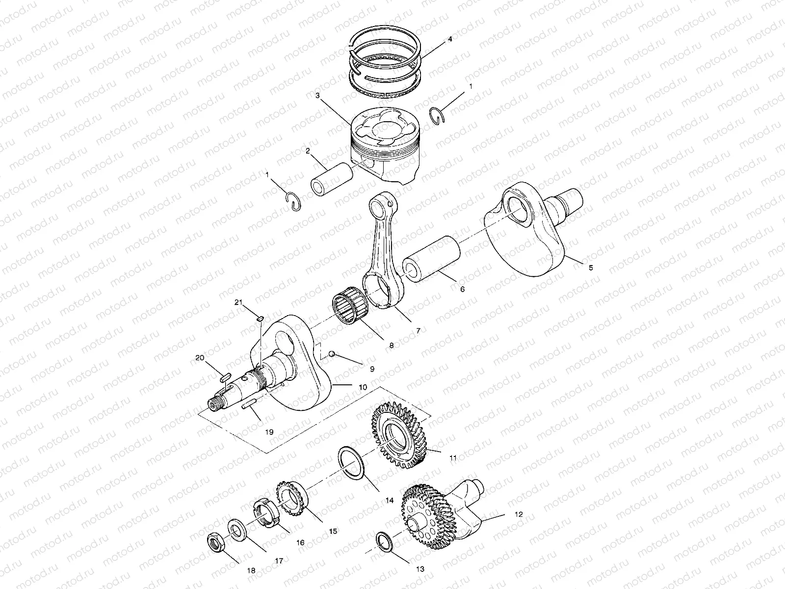 CRANKSHAFT and PISTON - A00CH46CA (4954785478D006) | CRANKSHAFT and PISTON - A00CH46CA (4954785478D006)