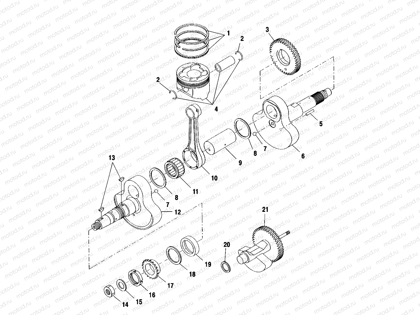 CRANKSHAFT and PISTON - A00CK42AA (4949304930C011) | CRANKSHAFT and PISTON - A00CK42AA (4949304930C011)
