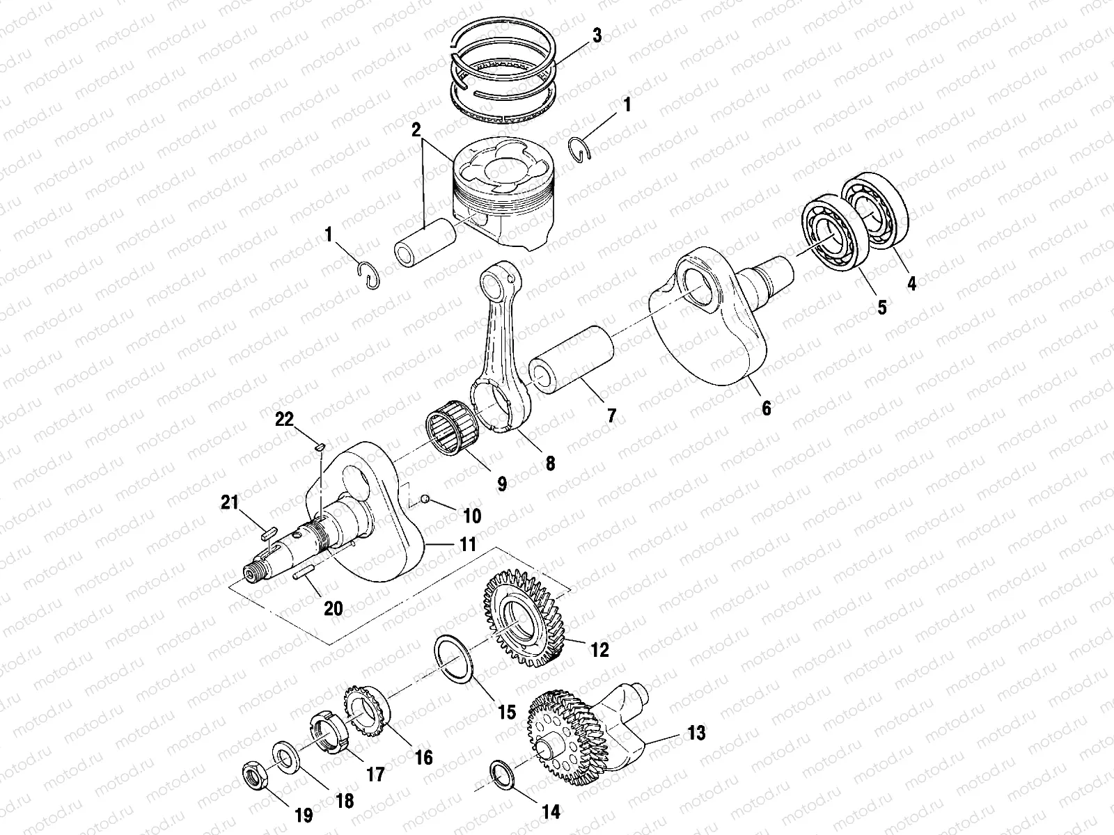 CRANKSHAFT and PISTON - A01BG50(AA)(AB) (4963766376D005) | CRANKSHAFT and PISTON - A01BG50(AA)(AB) (4963766376D005)