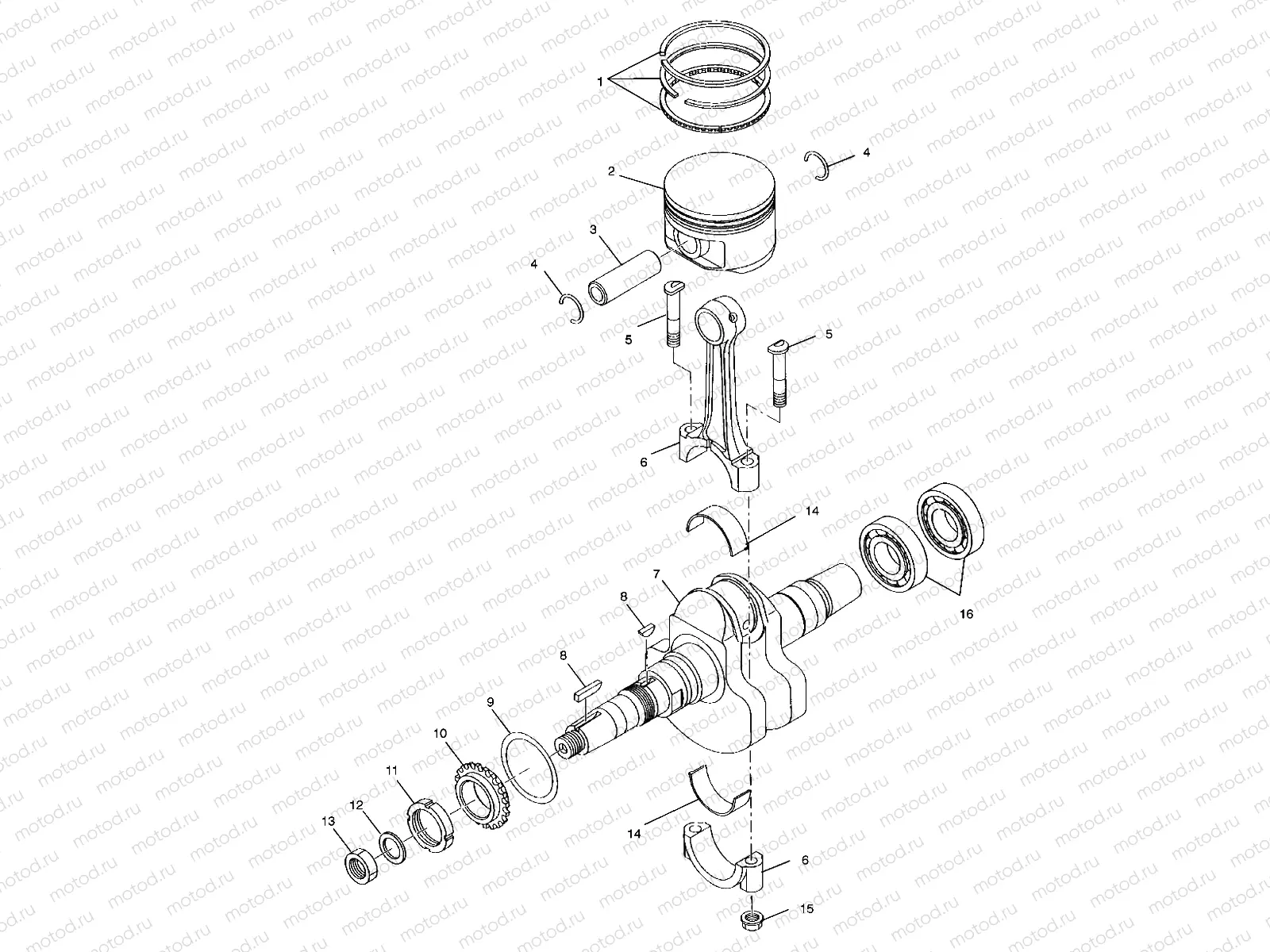 CRANKSHAFT and PISTON - A01CB32AA (4963966396C014) | CRANKSHAFT and PISTON - A01CB32AA (4963966396C014)