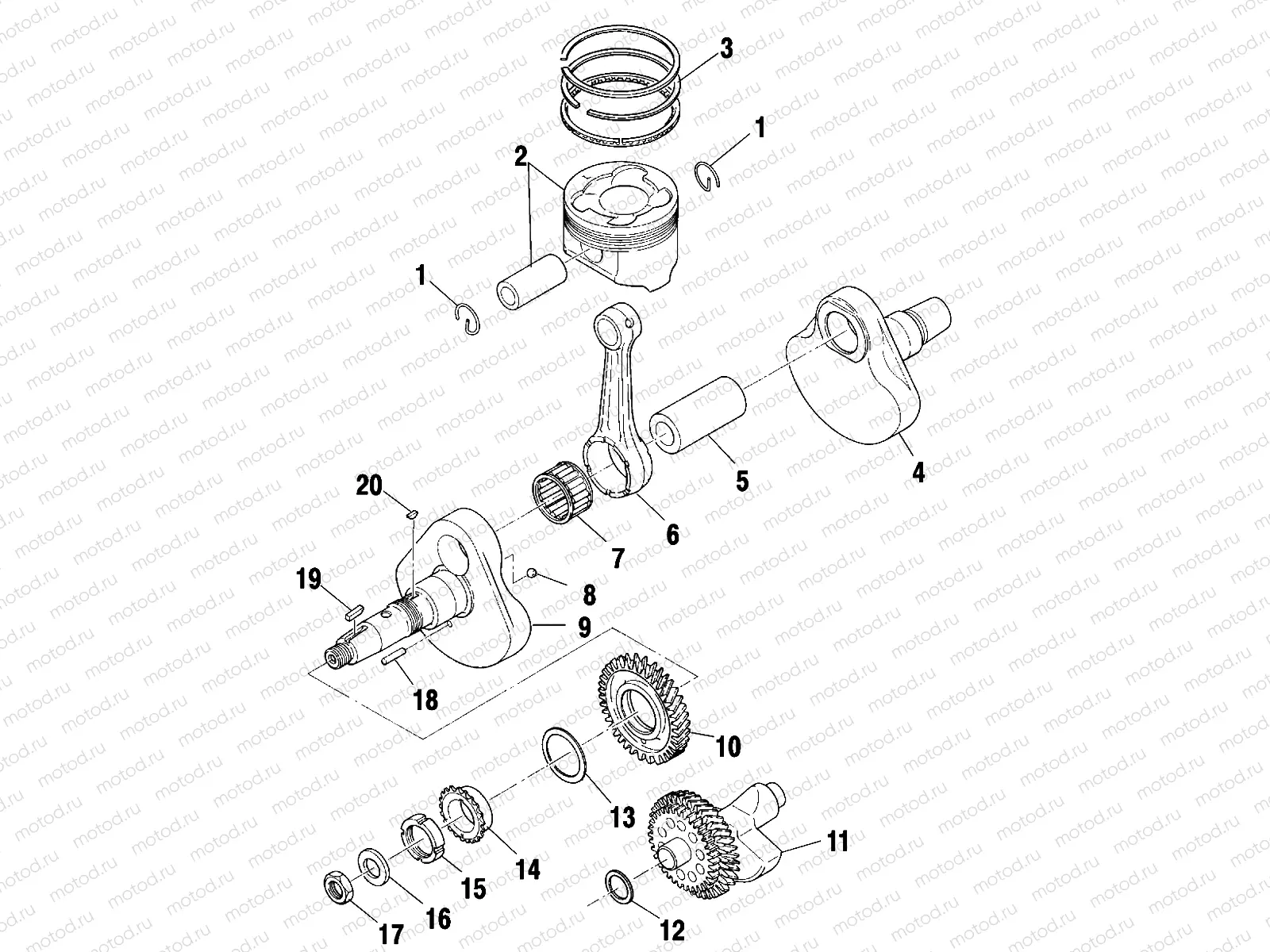 CRANKSHAFT and PISTON - A01CL50AA (4964586458D004) | CRANKSHAFT and PISTON - A01CL50AA (4964586458D004)