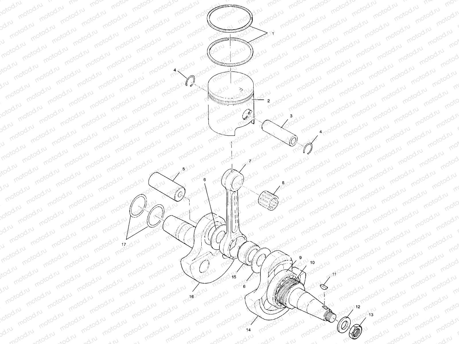CRANKSHAFT and PISTON - A02CG25CA (4969856985C09) | CRANKSHAFT and PISTON - A02CG25CA (4969856985C09)