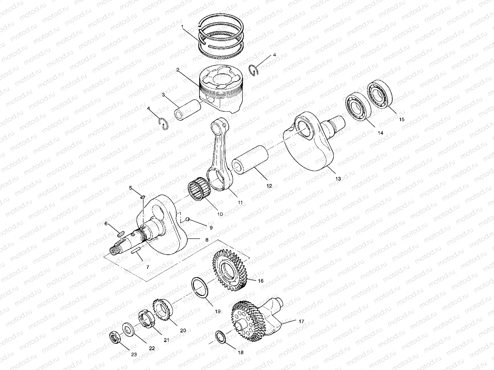CRANKSHAFT and PISTON - A03CD50FB (4975277527D05) | CRANKSHAFT and PISTON - A03CD50FB (4975277527D05)