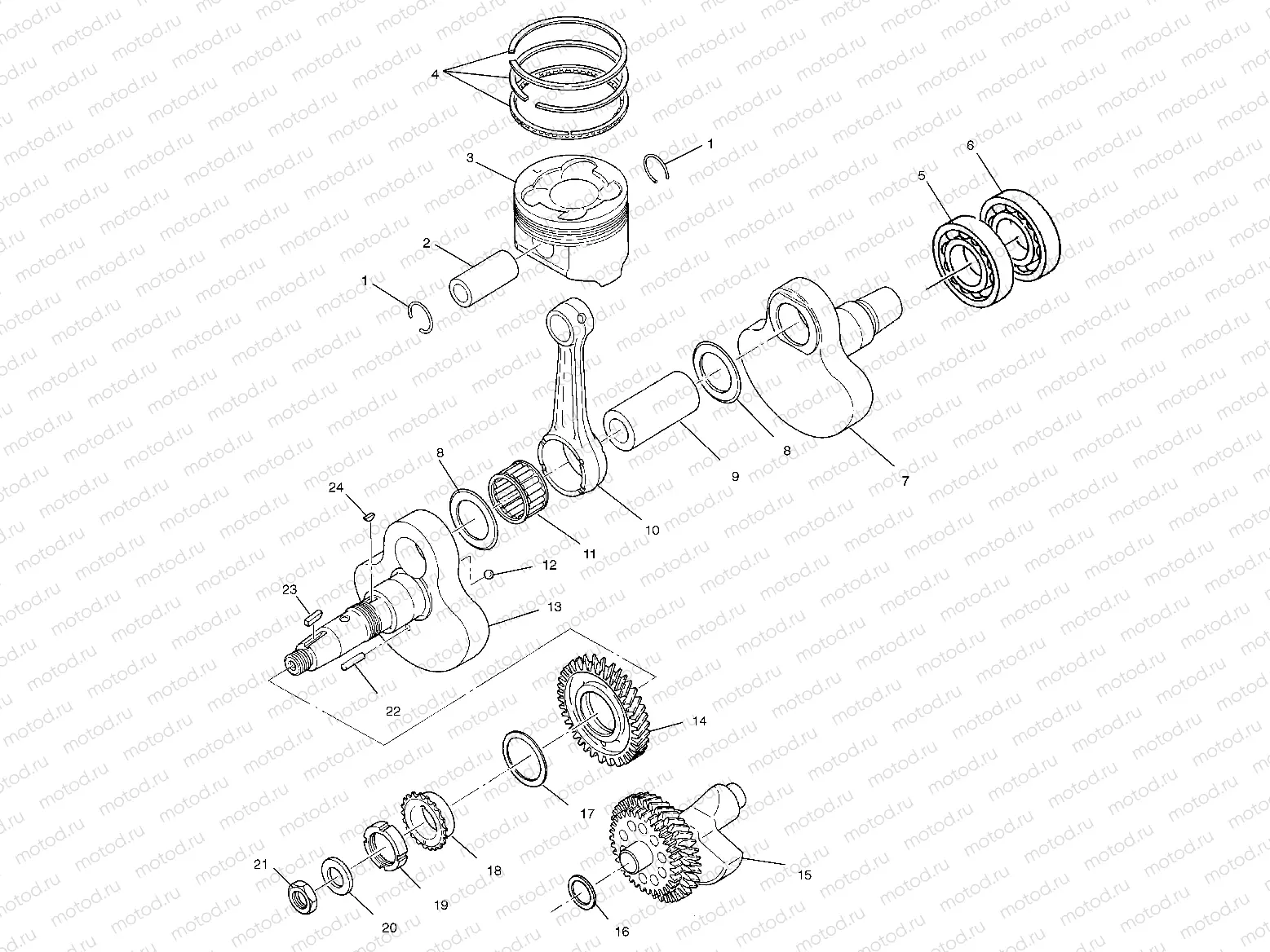 CRANKSHAFT AND PISTON - A03CH42AA/AB/AC (4975377537D02) | CRANKSHAFT AND PISTON - A03CH42AA/AB/AC (4975377537D02)