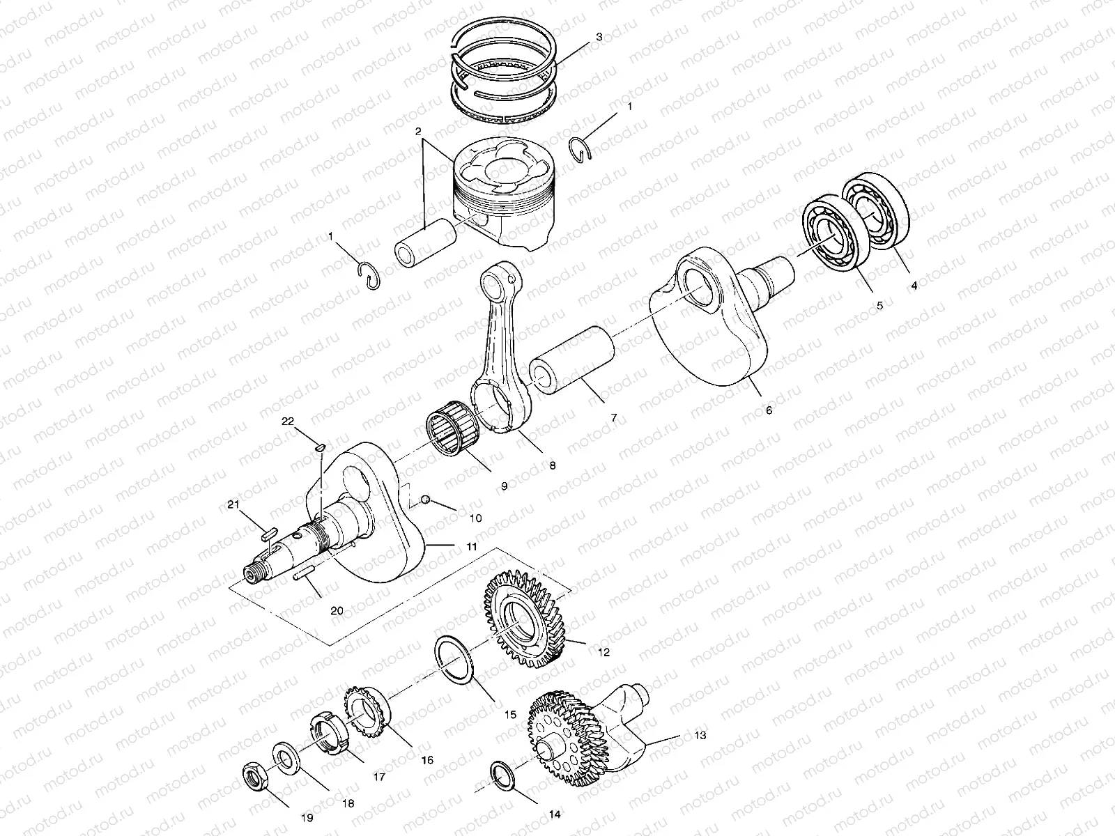CRANKSHAFT AND PISTON - A03CL50AA (4986088608D02) | CRANKSHAFT AND PISTON - A03CL50AA (4986088608D02)