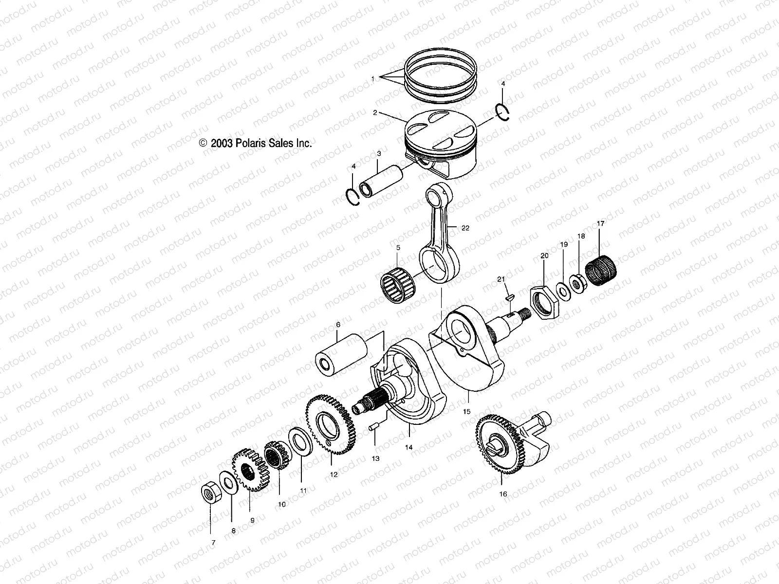 CRANKSHAFT and PISTON - A03GJ50AA/AB (4986168616D01) | CRANKSHAFT and PISTON - A03GJ50AA/AB (4986168616D01)