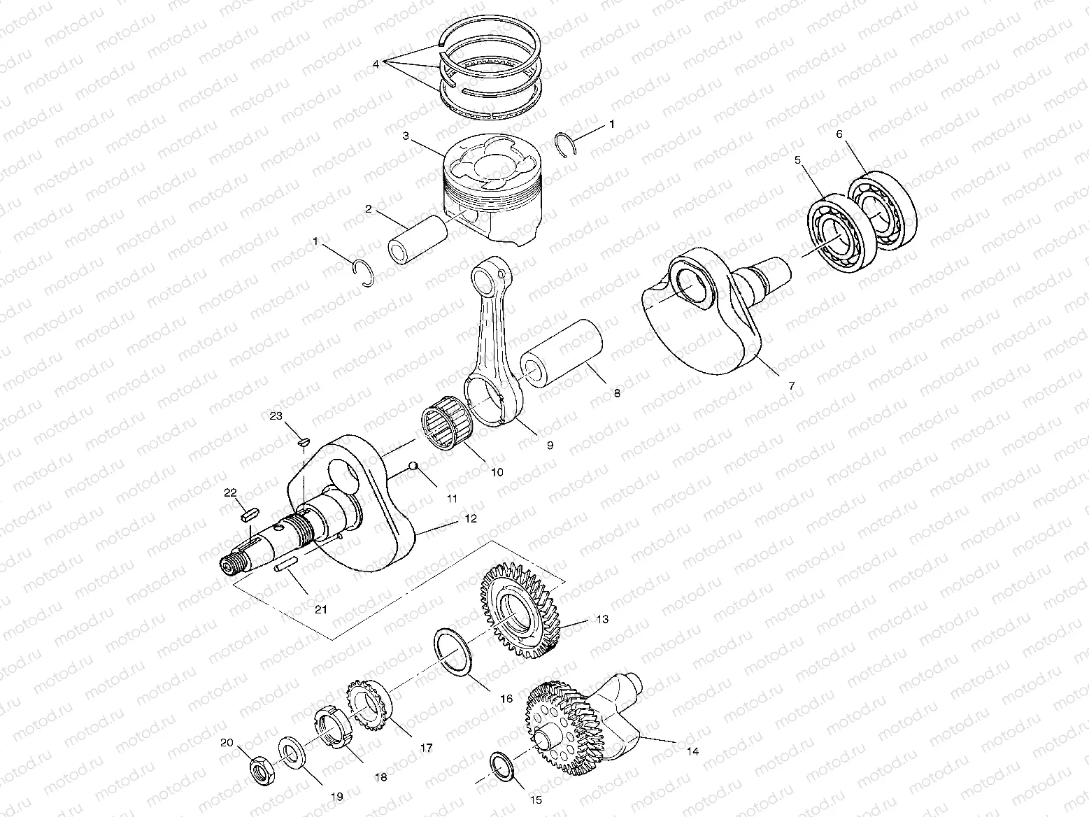 CRANKSHAFT AND PISTON - A04CH42AA/AE/AG(4986068606D03) | CRANKSHAFT AND PISTON - A04CH42AA/AE/AG(4986068606D03)