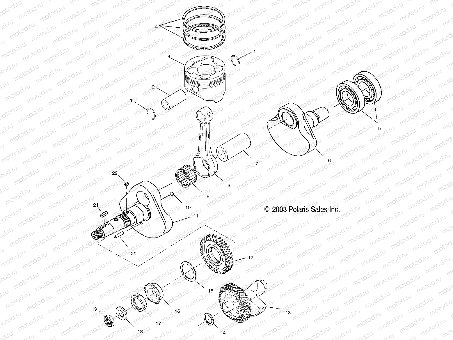 CRANKSHAFT AND PISTON - A04CH42AQ/AR/AS/AT/AV (4987258725D04) | CRANKSHAFT AND PISTON - A04CH42AQ/AR/AS/AT/AV (4987258725D04)