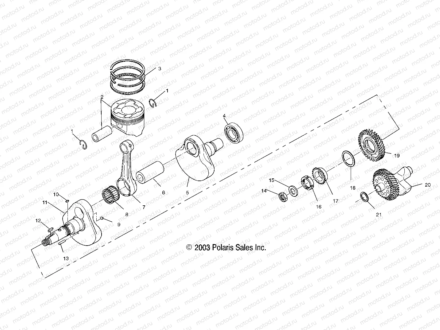 CRANKSHAFT and PISTON - A04RB42AA/A04RD50AA/AB/AC/A04RF50AA (4987918791D12) | CRANKSHAFT and PISTON - A04RB42AA/A04RD50AA/AB/AC/A04RF50AA (4987918791D12)
