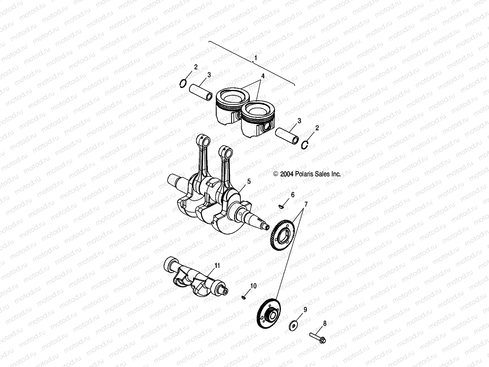 CRANKSHAFT and PISTON - A05MH68AP (4999609960D13) | CRANKSHAFT and PISTON - A05MH68AP (4999609960D13)