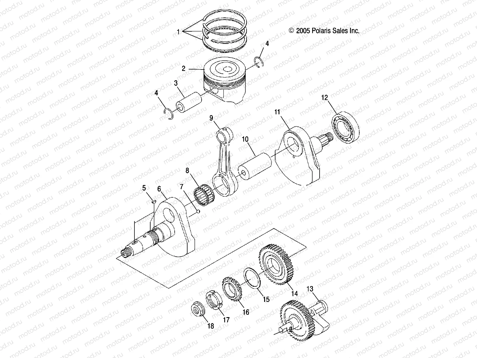 CRANKSHAFT and PISTON - A06LB27FA/LD27FB (4999206689920668D05) | CRANKSHAFT and PISTON - A06LB27FA/LD27FB (4999206689920668D05)