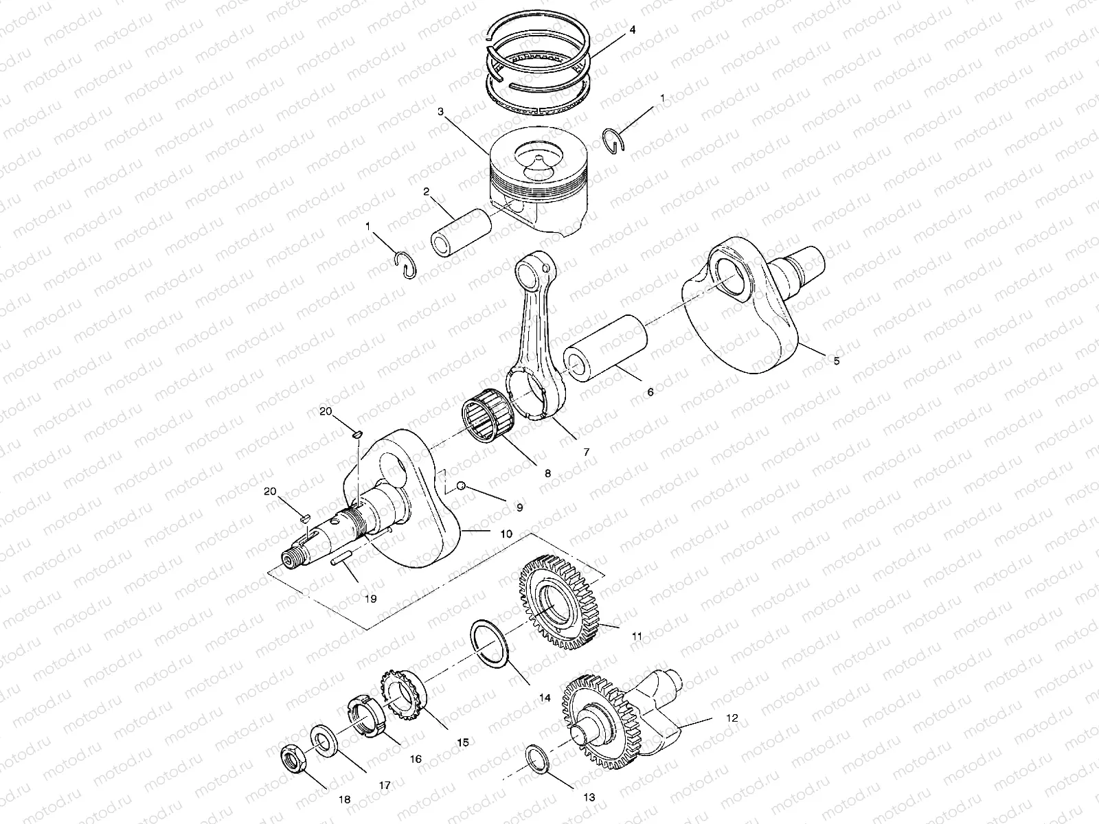 CRANKSHAFT and PISTON - A10CH46CA (4964376437D004) | CRANKSHAFT and PISTON - A10CH46CA (4964376437D004)