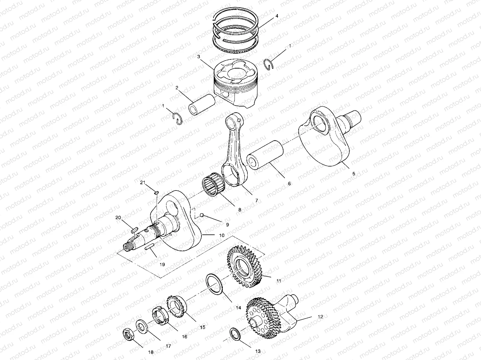 CRANKSHAFT and PISTON - A99AE50DA (4949204920d012) | CRANKSHAFT and PISTON - A99AE50DA (4949204920d012)