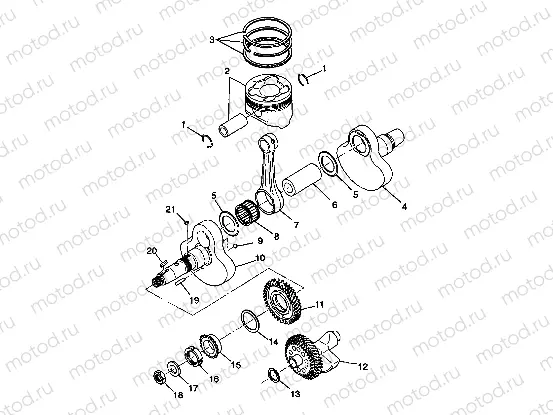 CRANKSHAFT and PISTON - A99CH33CB (4945964596d007) | CRANKSHAFT and PISTON - A99CH33CB (4945964596d007)