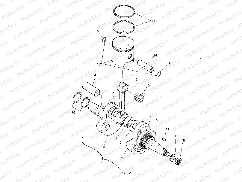 Crankshaft and Piston Assembly (4914781478032A) | Crankshaft and Piston Assembly (4914781478032A)