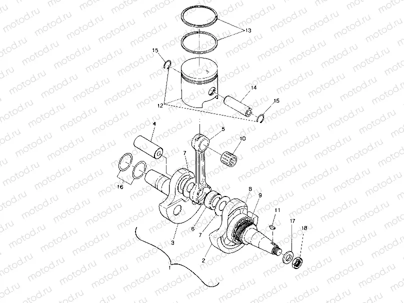 Crankshaft and Piston Assembly (4914891489032A) | Crankshaft and Piston Assembly (4914891489032A)