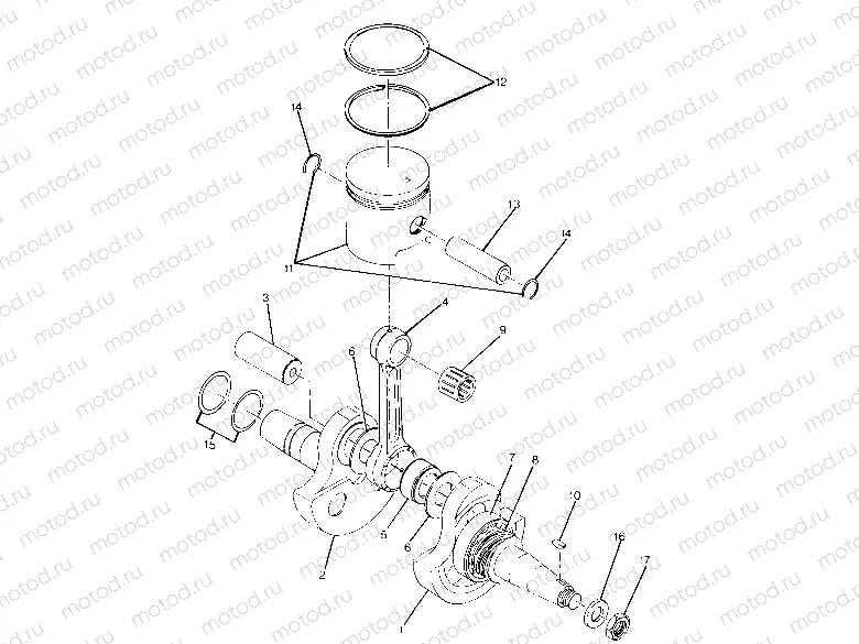 Crankshaft and Piston Assembly (4915951595037A) | Crankshaft and Piston Assembly (4915951595037A)