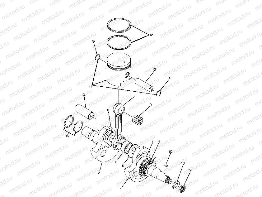 Crankshaft and Piston Assembly (4916331633032A) | Crankshaft and Piston Assembly (4916331633032A)