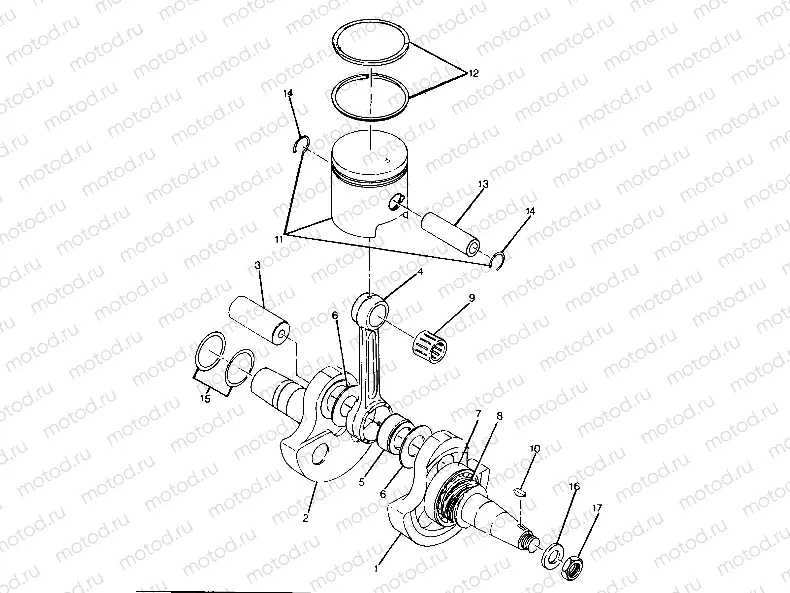 Crankshaft and Piston Assembly (4916361636037A) | Crankshaft and Piston Assembly (4916361636037A)