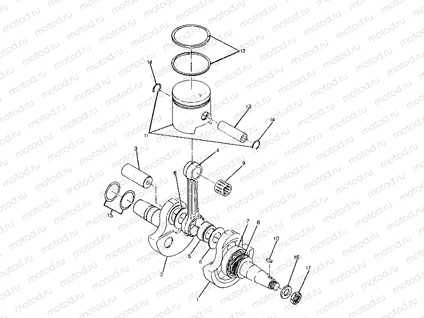 CRANKSHAFT and PISTON ASSEMBLY BIG BOSS 4X6 (4919801980038A) | CRANKSHAFT and PISTON ASSEMBLY BIG BOSS 4X6 (4919801980038A)