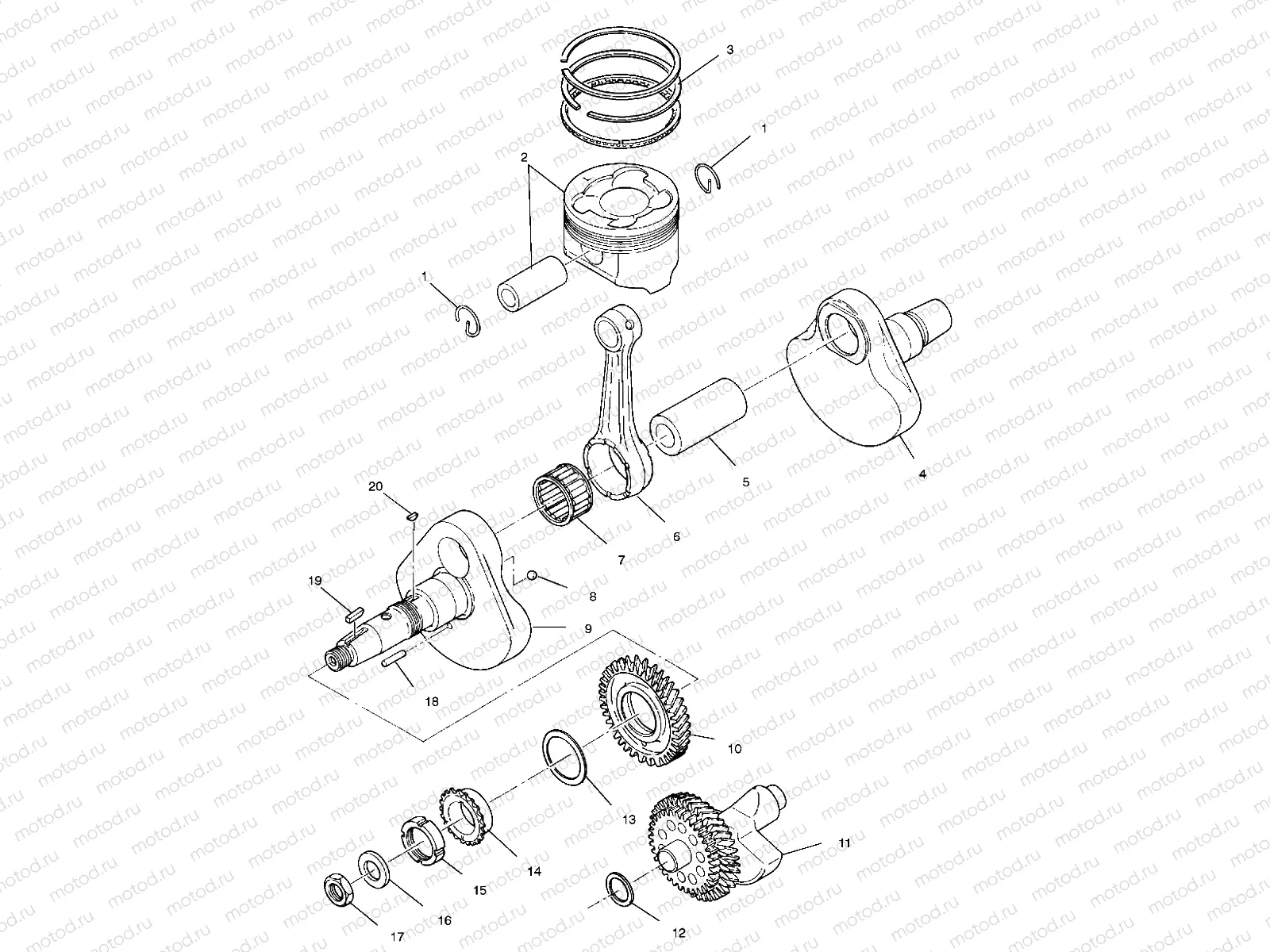 CRANKSHAFT and PISTON - C02CL50AB (4972367236D09) | CRANKSHAFT and PISTON - C02CL50AB (4972367236D09)