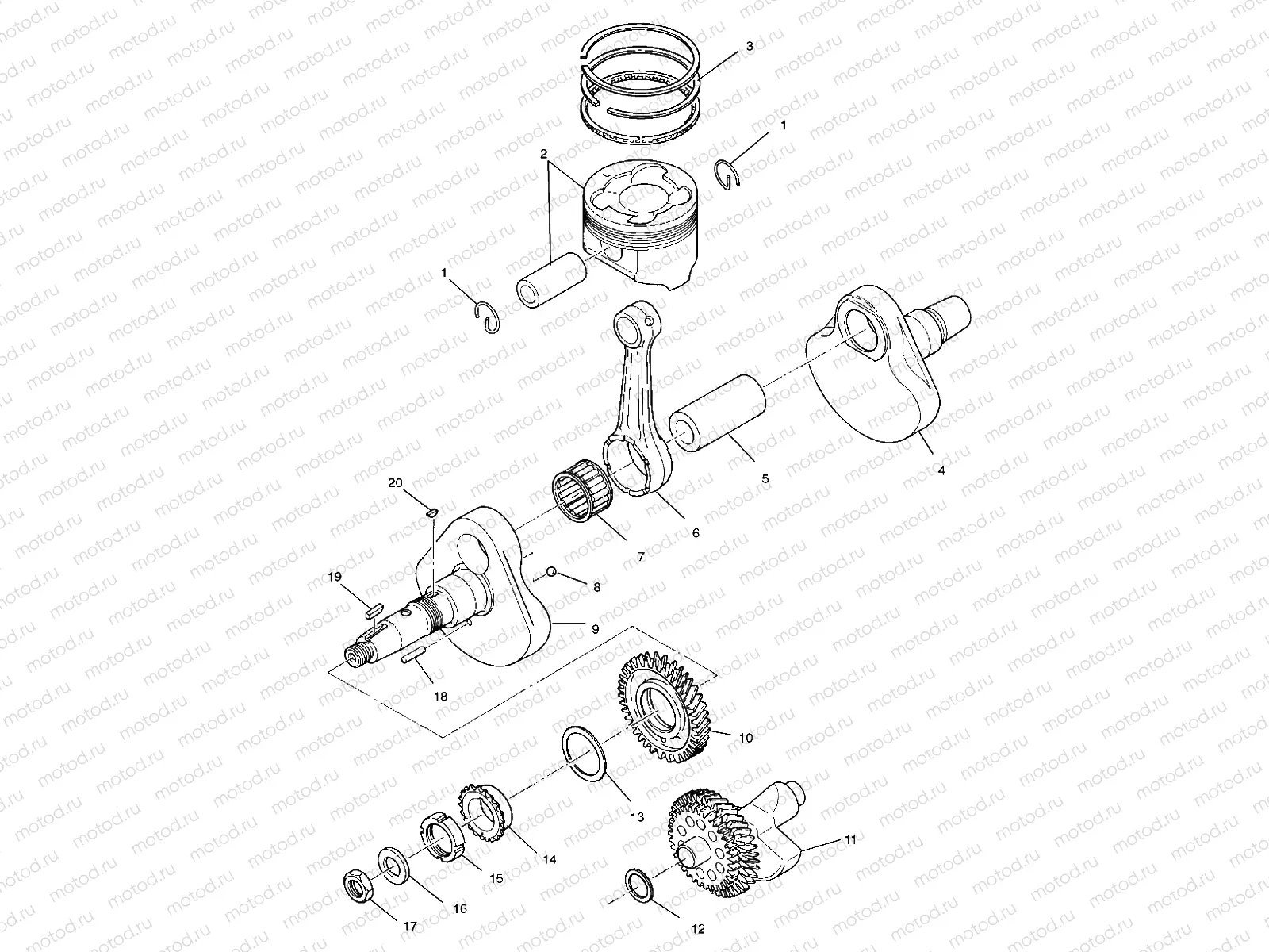 CRANKSHAFT and PISTON - C10CL50AA (4978707870D09) | CRANKSHAFT and PISTON - C10CL50AA (4978707870D09)