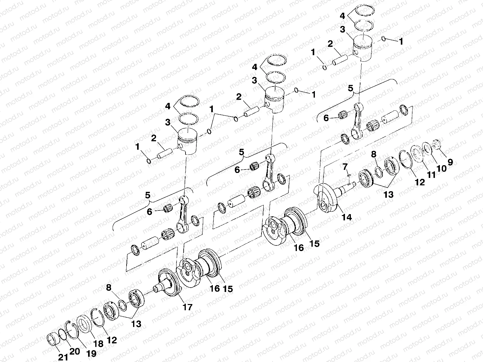 CRANKSHAFT and PISTON - I994590 (4951425142c003) | CRANKSHAFT and PISTON - I994590 (4951425142c003)