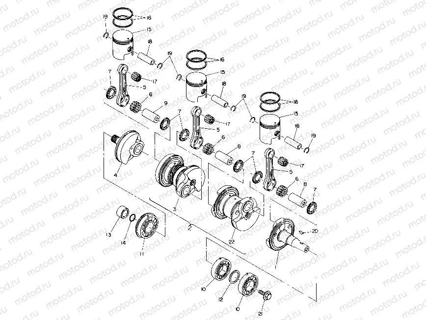 CRANKSHAFT and PISTON SL 650/B924058 (4922922292025A) | CRANKSHAFT and PISTON SL 650/B924058 (4922922292025A)