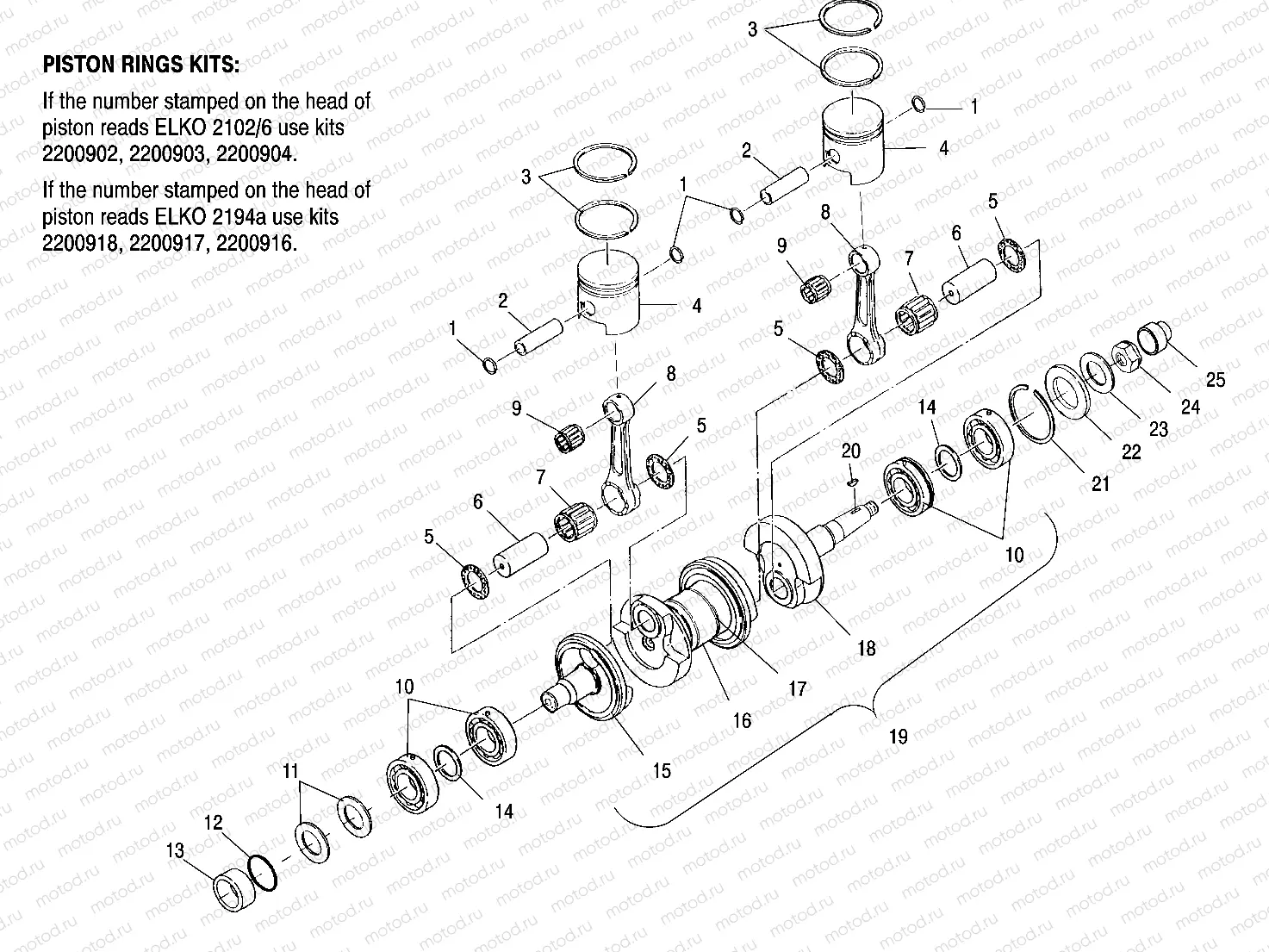 CRANKSHAFT and PISTON - W014697D (4964806480B014) | CRANKSHAFT and PISTON - W014697D (4964806480B014)