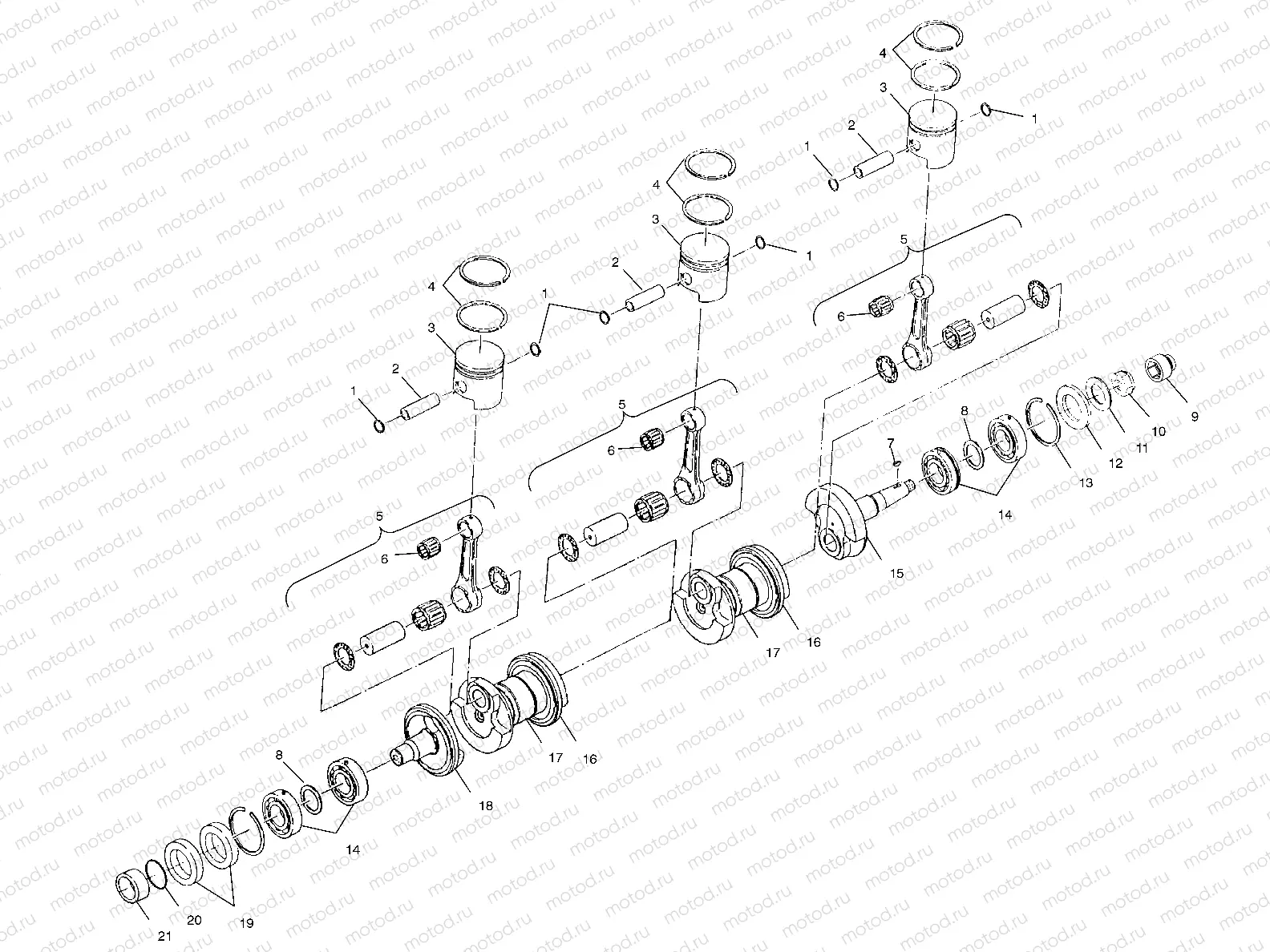 CRANKSHAFT and PISTON - W014699D (4964816481C002) | CRANKSHAFT and PISTON - W014699D (4964816481C002)