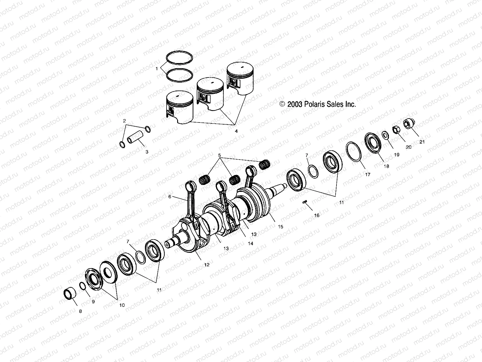 CRANKSHAFT and PISTON - W045098CA/IA (4990459045C04) | CRANKSHAFT and PISTON - W045098CA/IA (4990459045C04)