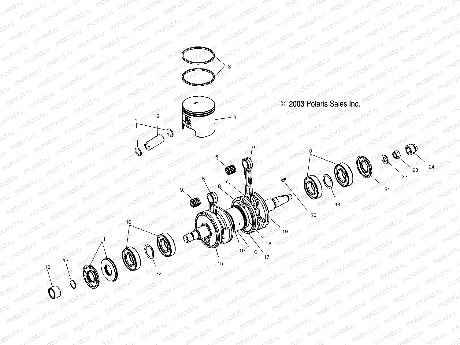 CRANKSHAFT and PISTON - W045197DA/IA (4990499049C05) | CRANKSHAFT and PISTON - W045197DA/IA (4990499049C05)