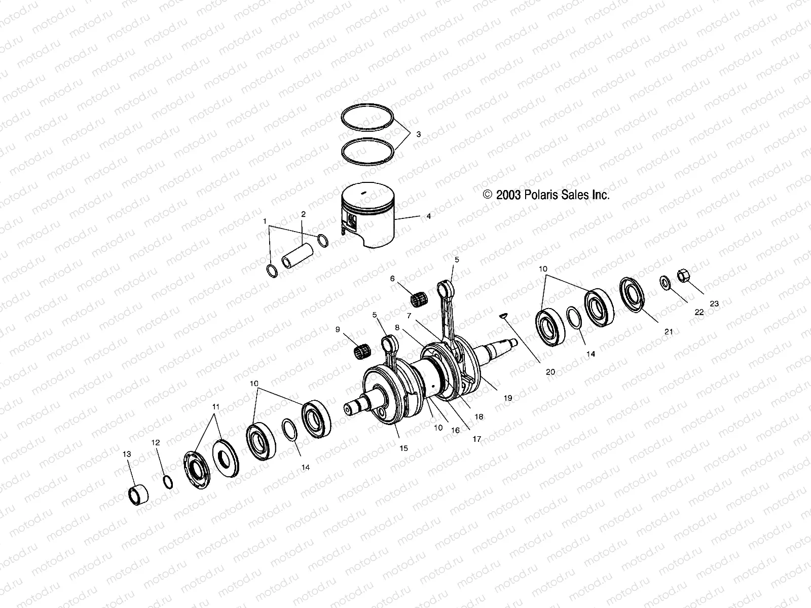 CRANKSHAFT and PISTON - W045402DA (4990599059B10) | CRANKSHAFT and PISTON - W045402DA (4990599059B10)
