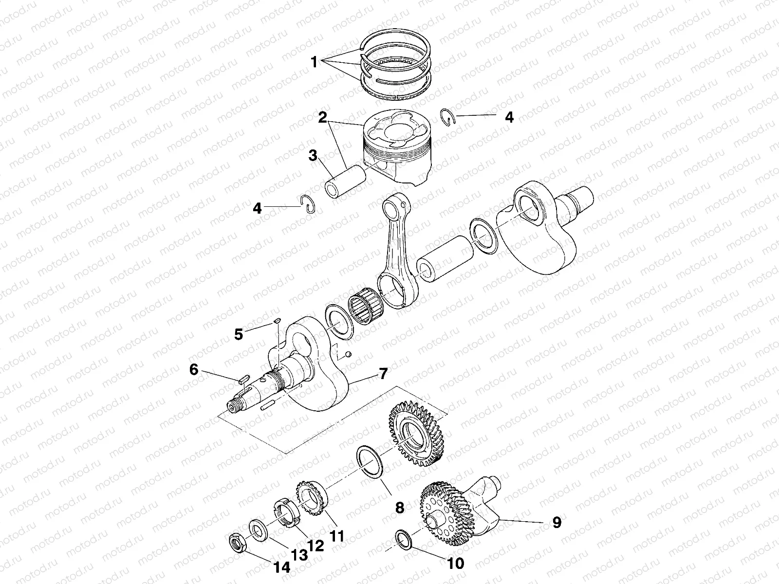 CRANKSHAFT and PISTON - W958144 (4926862686d003) | CRANKSHAFT and PISTON - W958144 (4926862686d003)