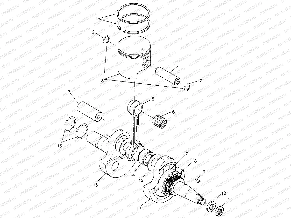 CRANKSHAFT and PISTON XPLORER 300 W969130 (4935903590C012) | CRANKSHAFT and PISTON XPLORER 300 W969130 (4935903590C012)