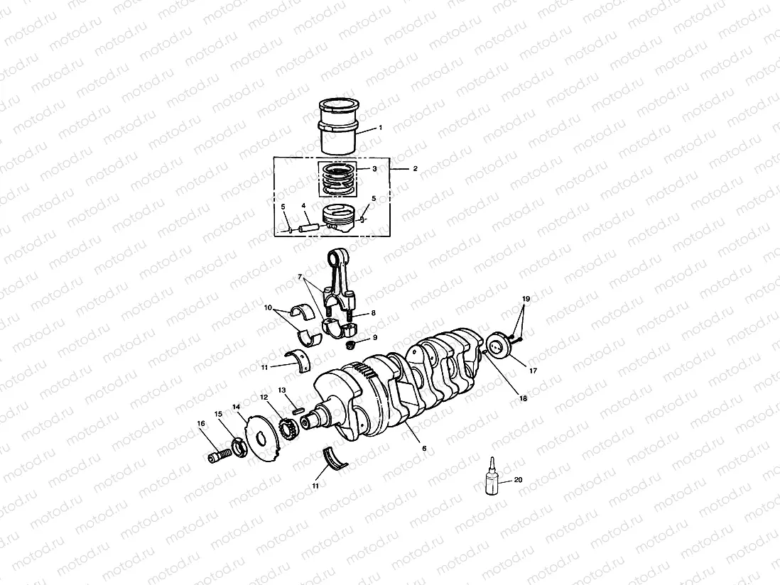 Crankshaft, Conn Rod, Pistons...