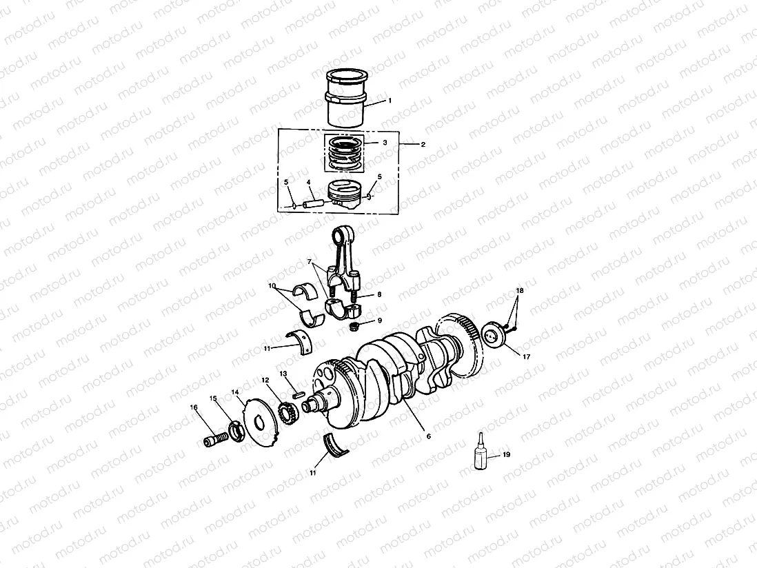 Crankshaft, Conn Rod, Pistons and Liners