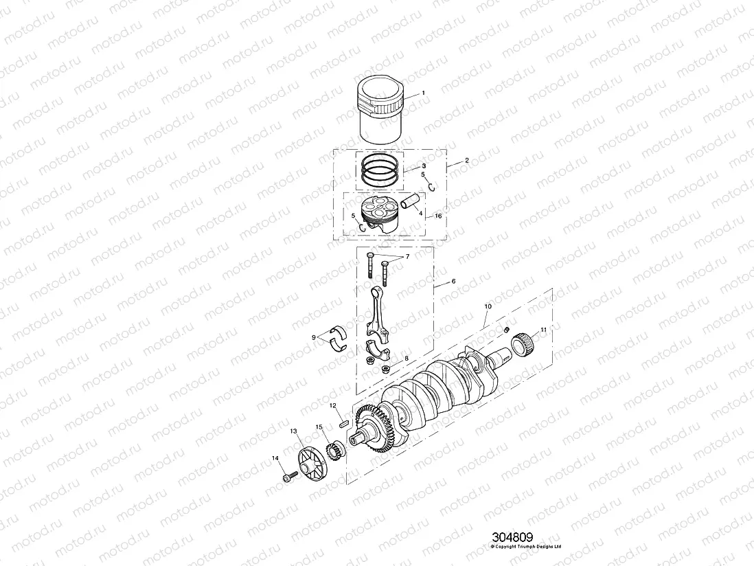 Crankshaft, Conn Rods, Pistons...