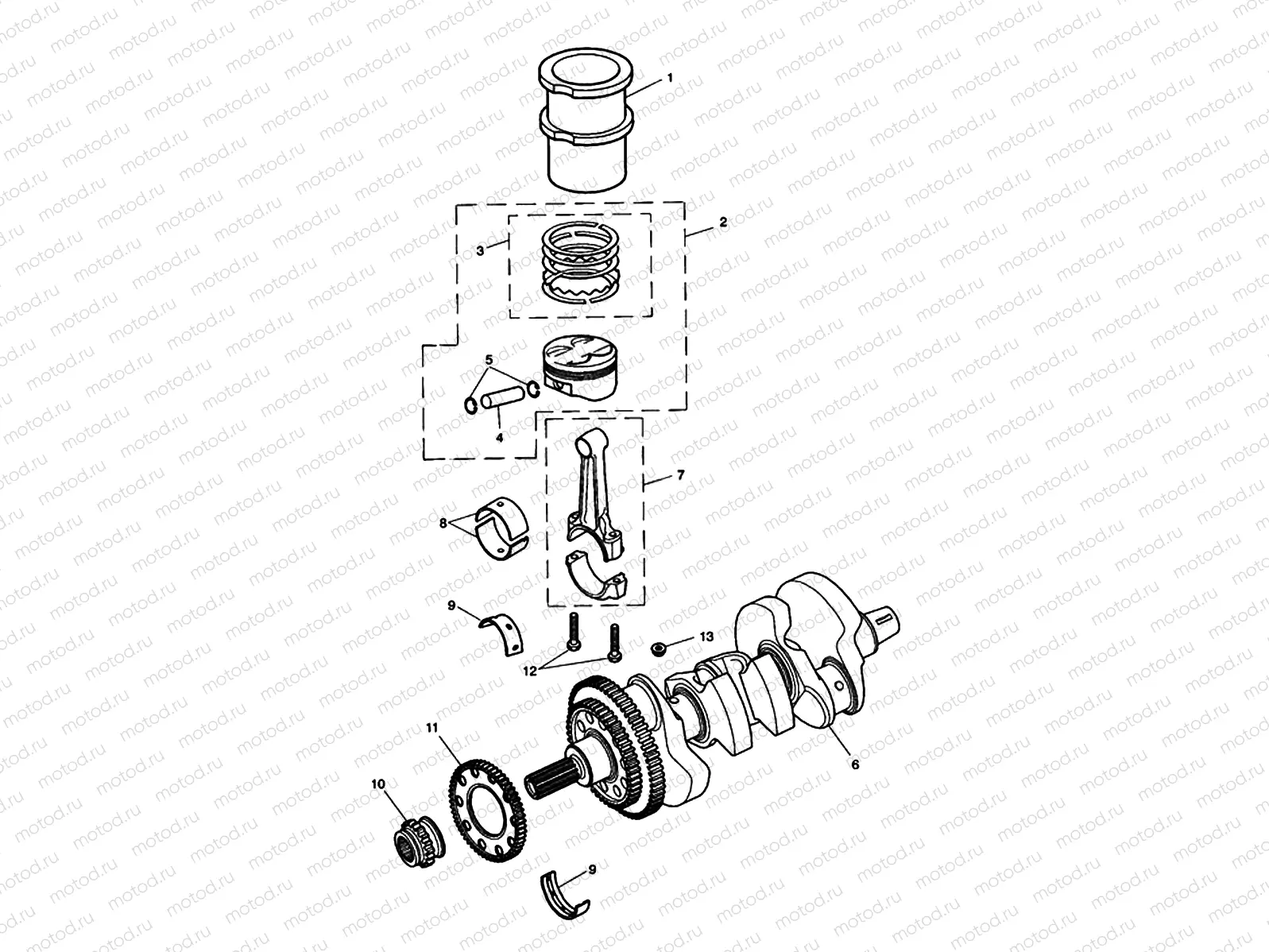 Crankshaft, Connecting Rods...