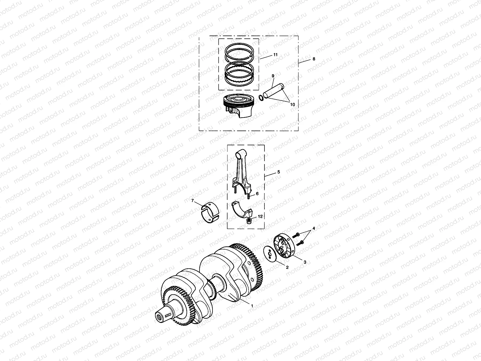 Crankshaft, Connecting Rods...