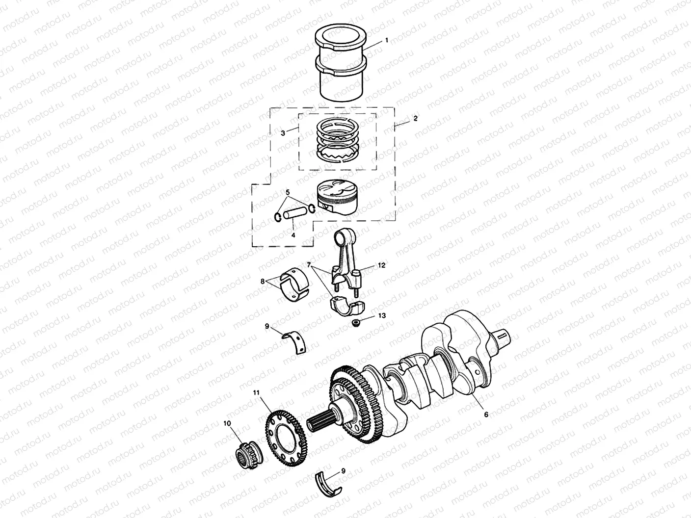 Crankshaft, Connecting Rods...