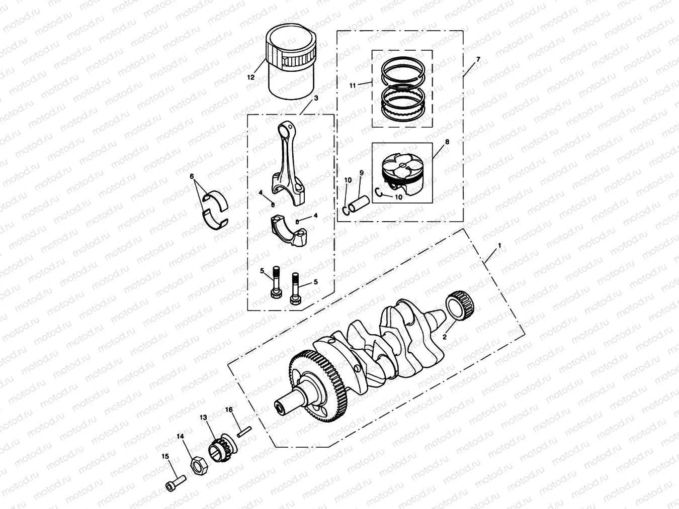 Crankshaft, Connecting Rods...