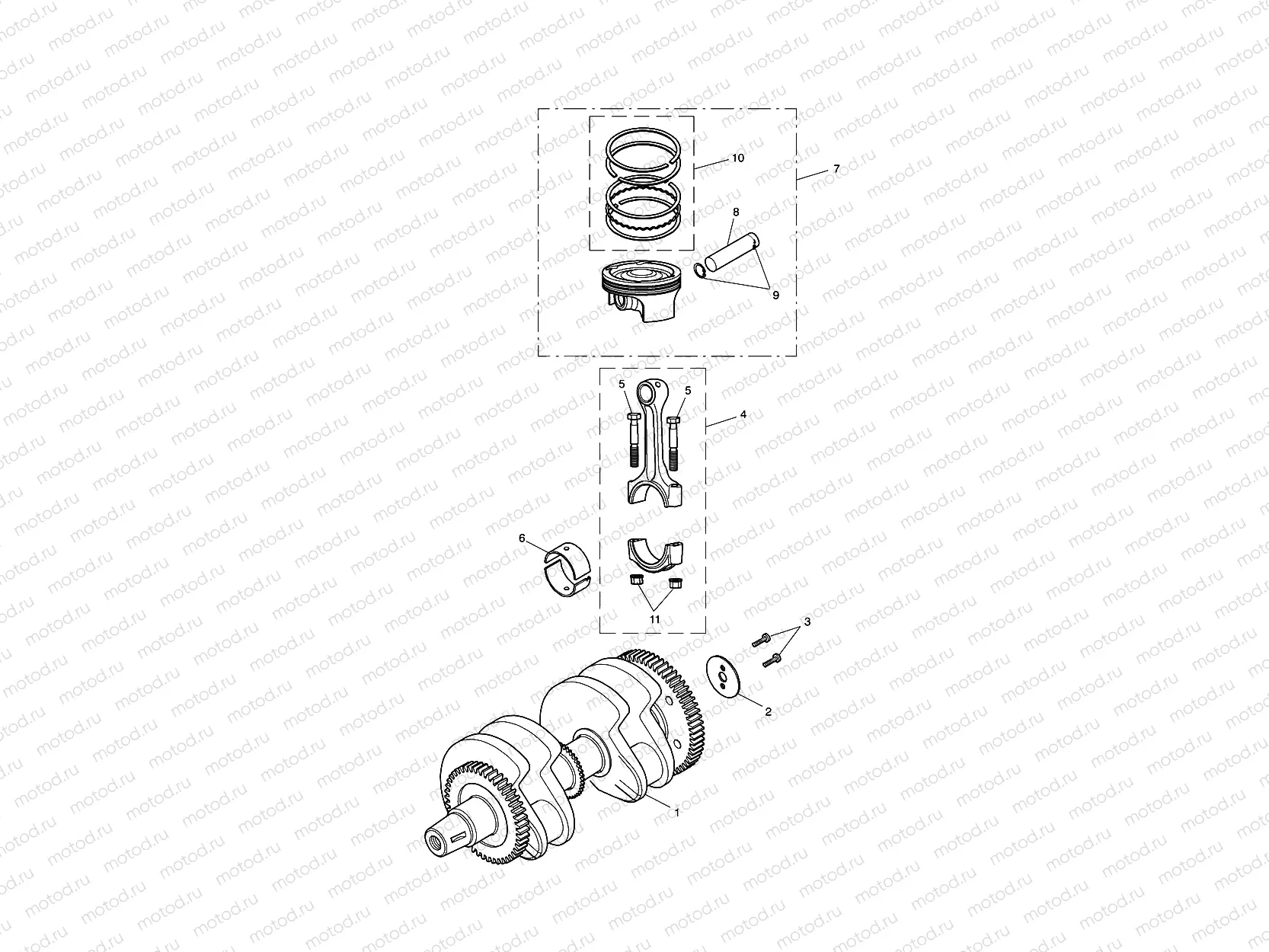 Crankshaft, Connecting Rods...