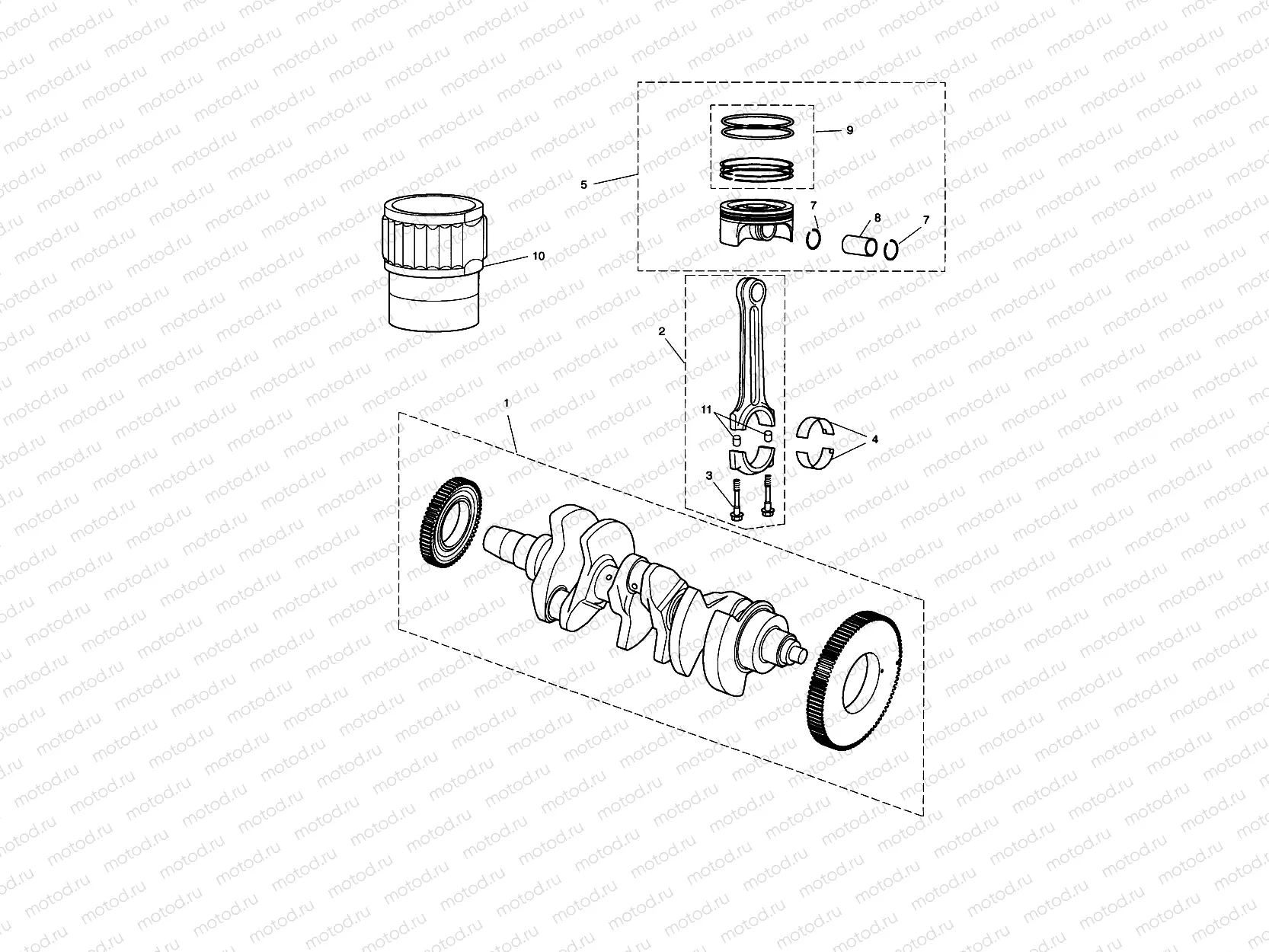 Crankshaft, Connecting Rods...