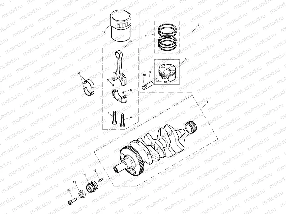 Crankshaft, Connecting Rods...