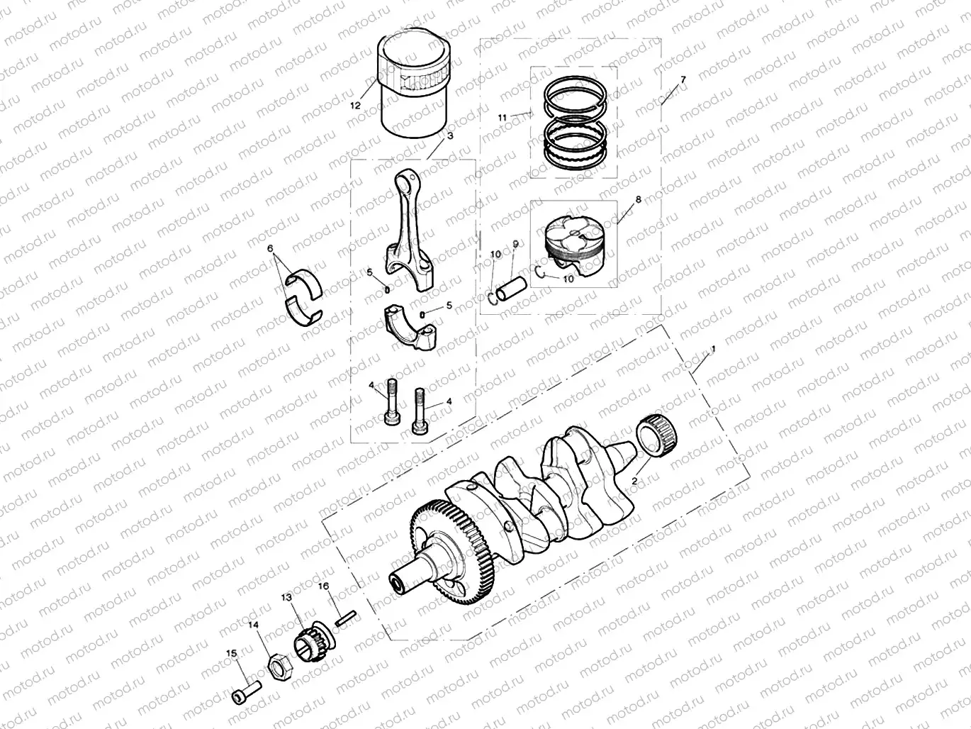 Crankshaft, Connecting Rods...
